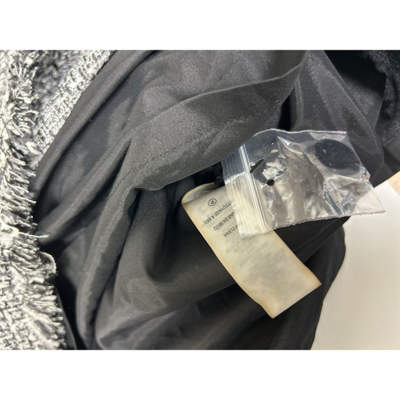 Karl Lagerfeld Paris Black & White Tweed Faux Leather skirt Size 8.  Preppy - Picture 8 of 13